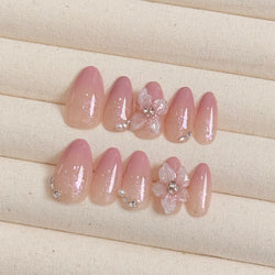 Image of Blossom Kiss, Handmade Press On Nails,Salon Premium Quality ,10pcs,Puffcat-Nail