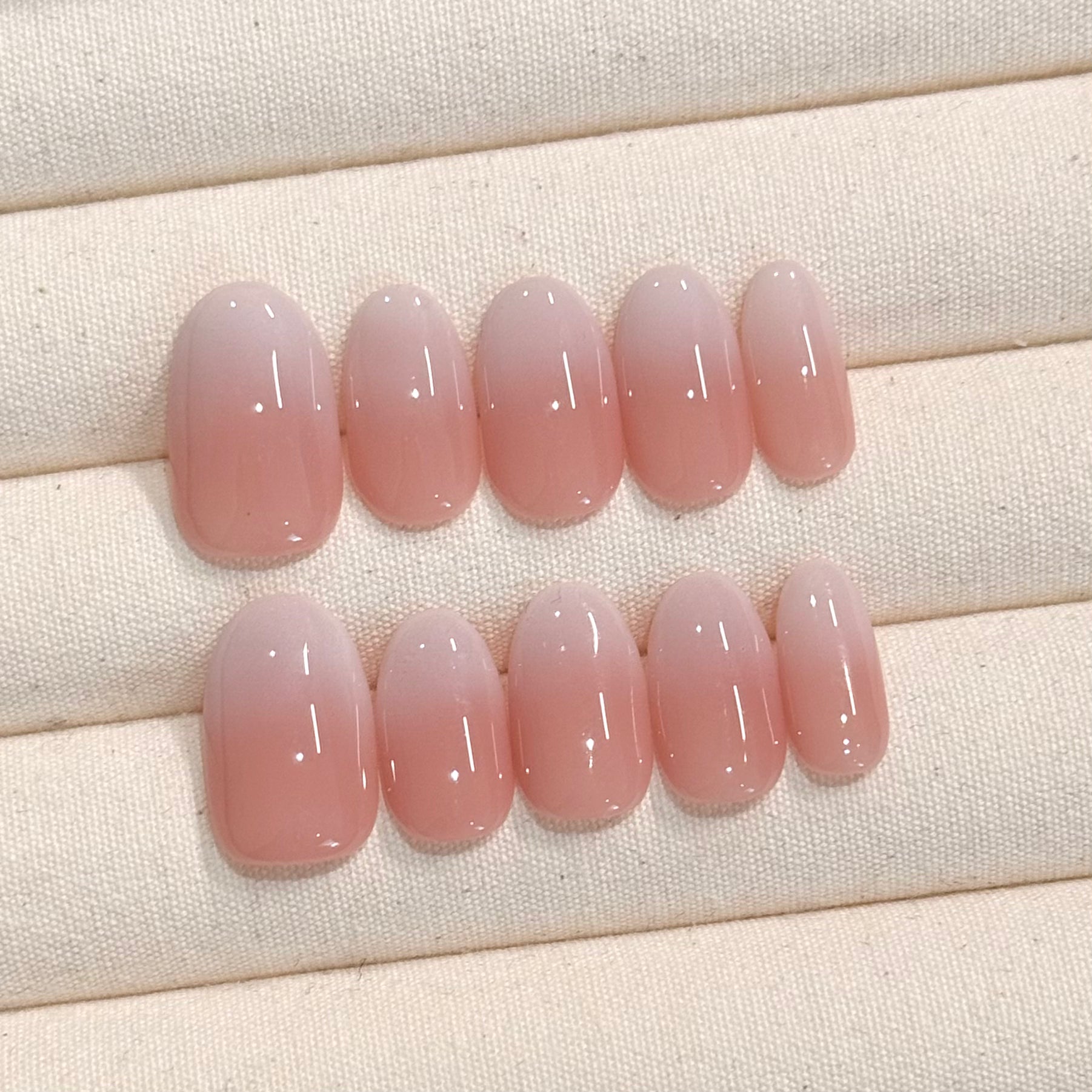 Image of Blush Cloud, Handmade Press On Nails,Salon Premium Quality ,10pcs,Puffcat-Nail